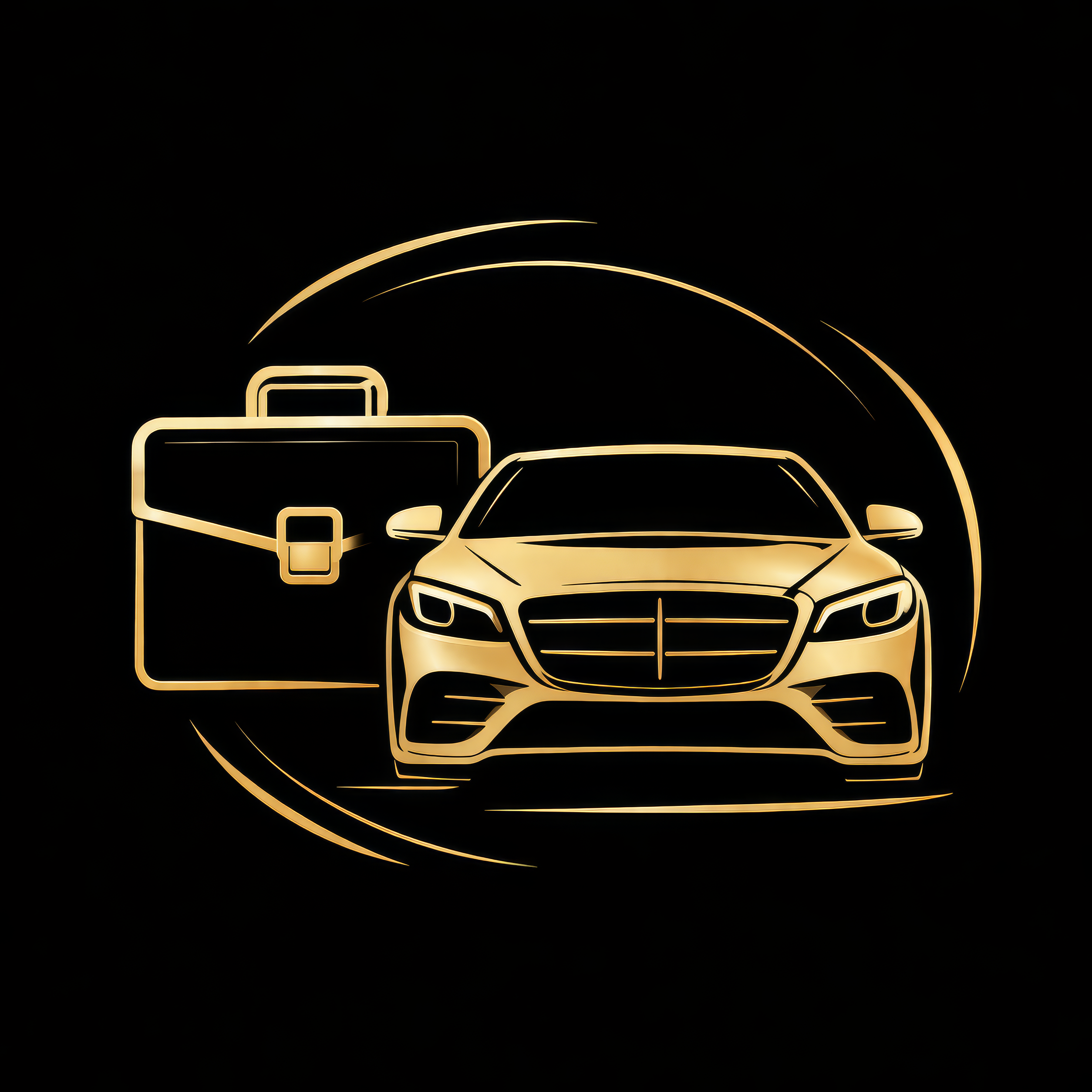 Business travel chauffeur service icon